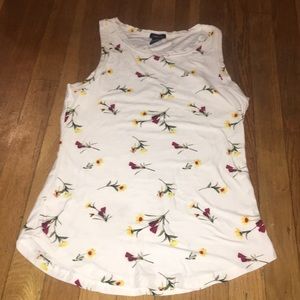 White flowered tank